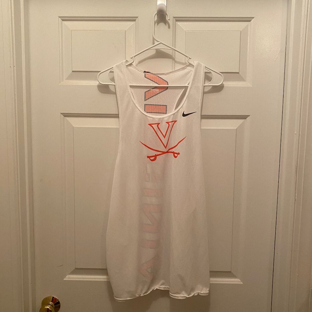 Virginia UVA Cavaliers Men's Track Team Issued Nike White Tank Top 2XL (1)